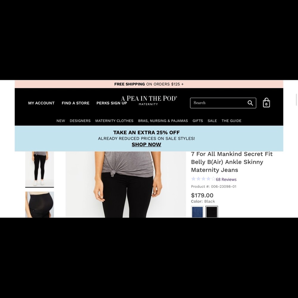 Maternity 7 for all mankind B (air) Ankle Jeans - Picture 6 of 7
